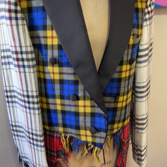 Moschino Couture Men's Plaid Wool Tuxedo Jacket NWT - Picture 4 of 16